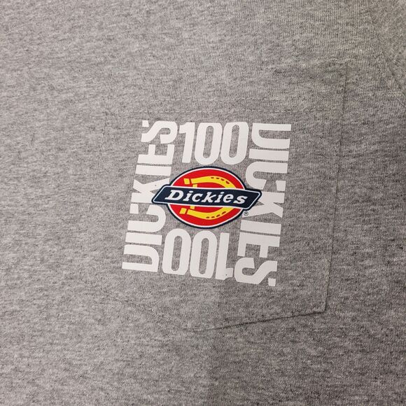 Dickies Men 100 Years Anniversary Short Sleeve T-Shirt Heather Gray X-Small - Picture 4 of 10